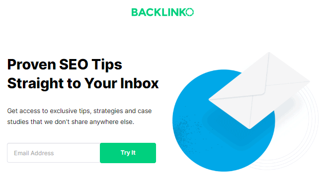 Backlinko lead generation landing page