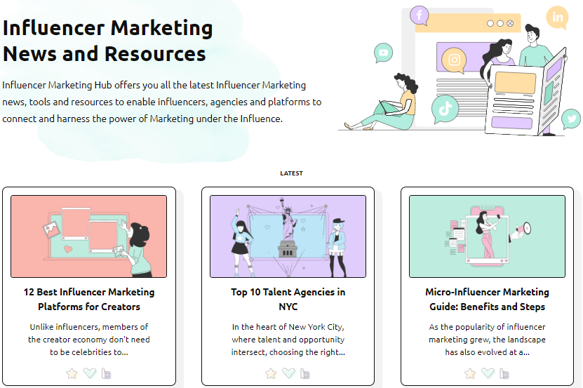 Influencer Marketing Hub as a topical authority 