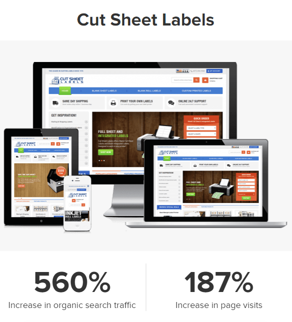 Cut Sheet Labels SmartSites case study