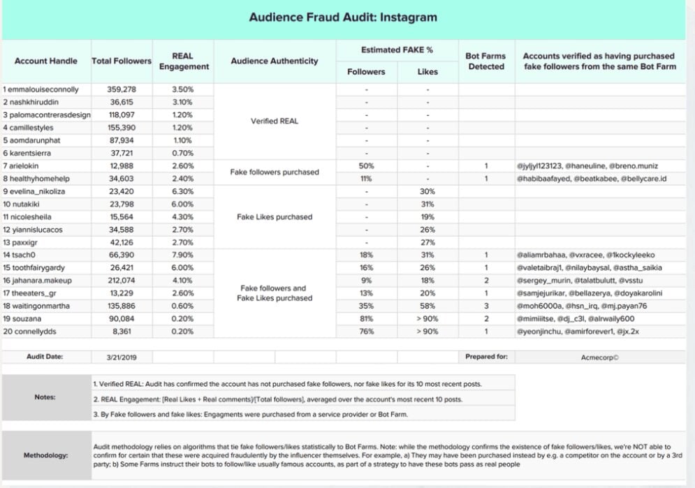 NeoReach fraud audit tool