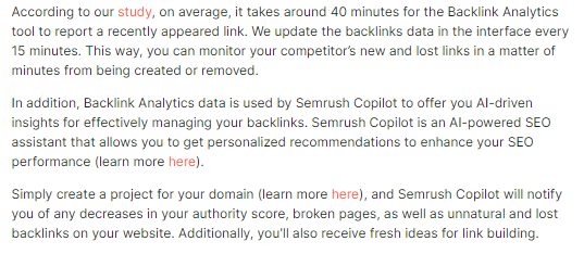 Semrush interlinking 