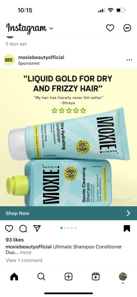 Instagram ad