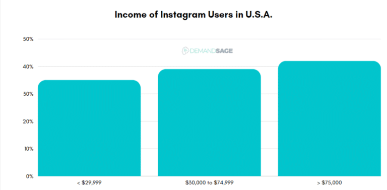 Income US Instagram users