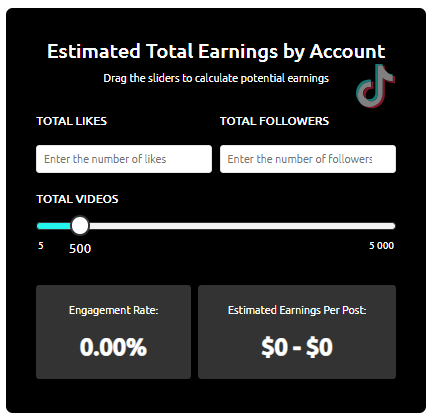 TikTok money calculator