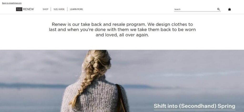 Fashion brand Eileen Fisher Renew