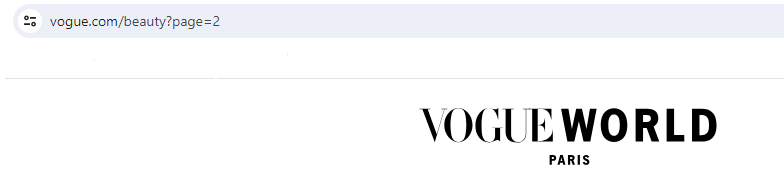 Vogue category page 