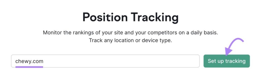 Positions tracking