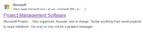 Microsoft’s Google result