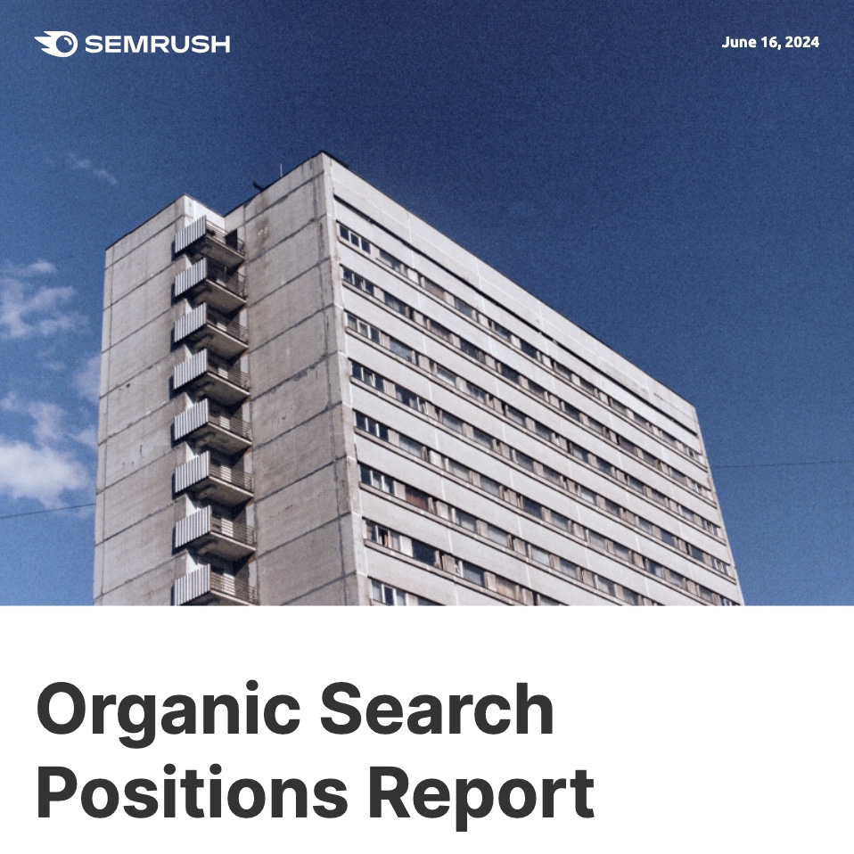 Organic search positions report