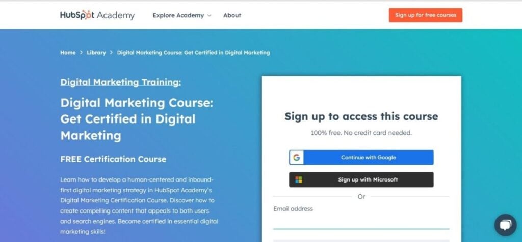 Digital Marketing Course HubSpot Academy