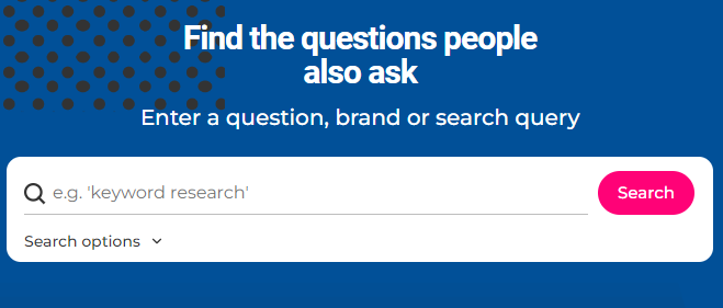 AlsoAsked search bar