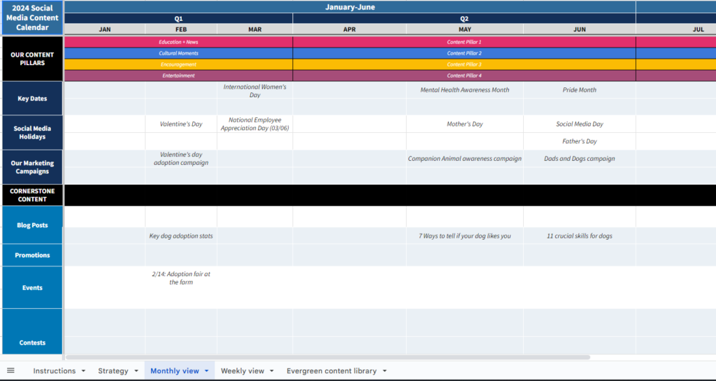 Content Calendar