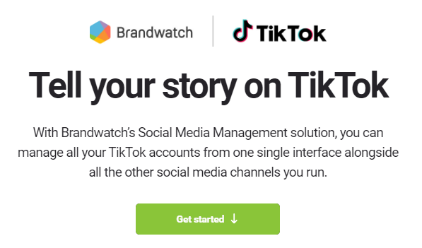 Brandwatch TikTok management 