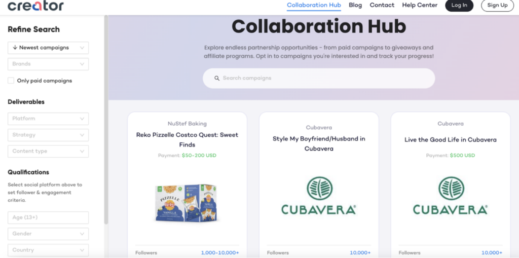 Creator.co collaboration hub