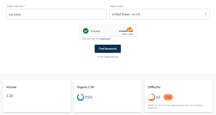 Moz keyword research