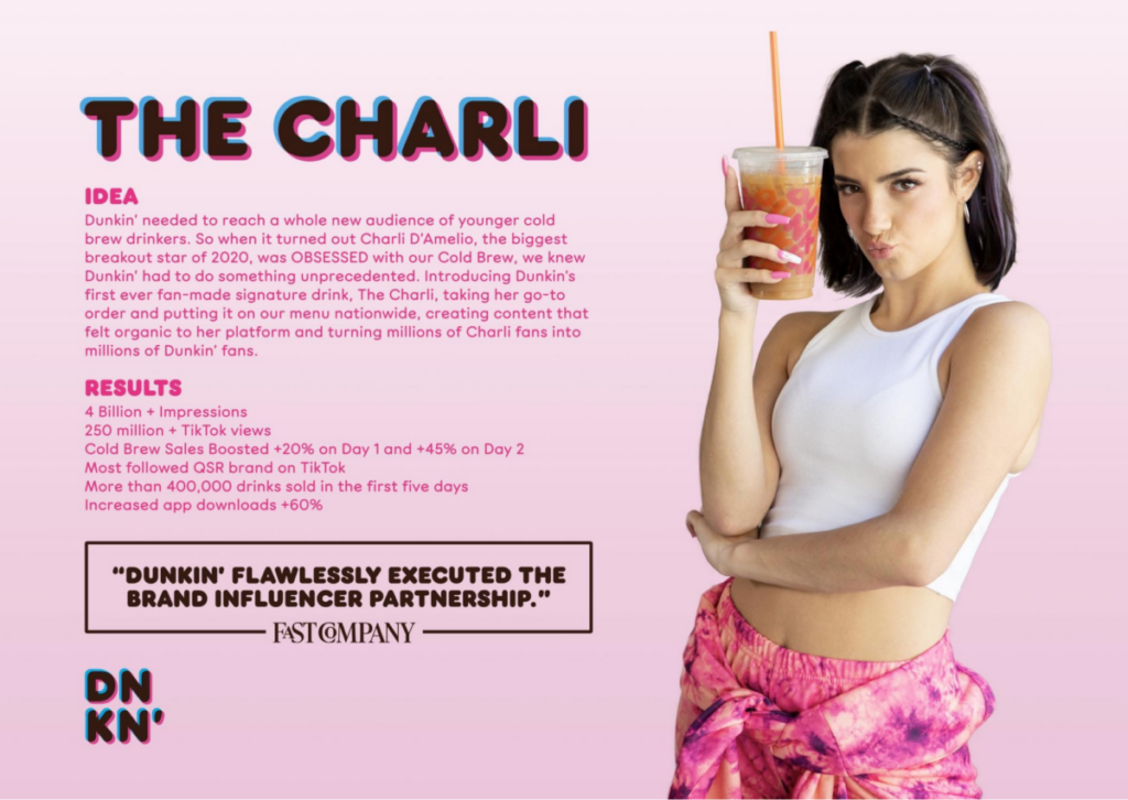 branded drink: “The Charli”