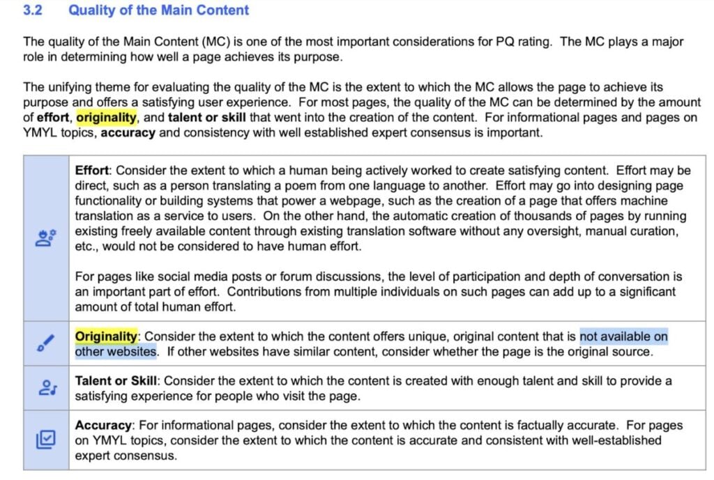 Google’s Helpful Content Guidelines