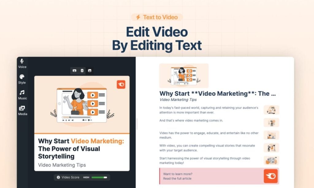 AI Video Marketing Editor 