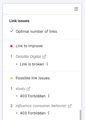 Semrush Link Issues 