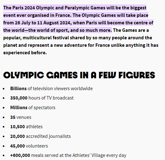 Olympics website results