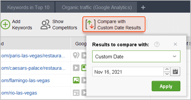 Comparison Rank Tracker