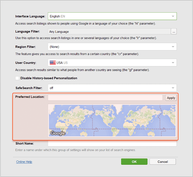 Location selection