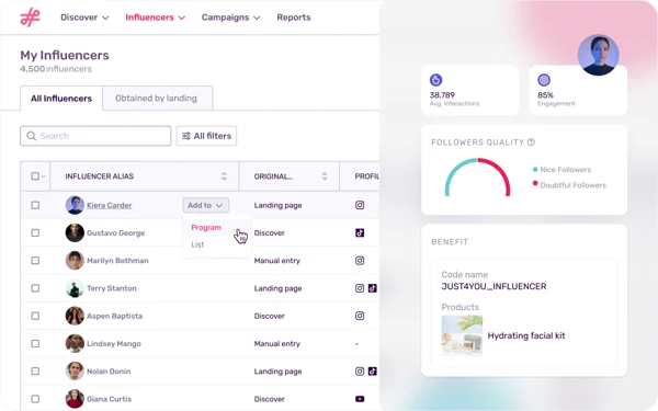 Influencity influencer seeding