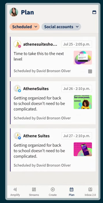 Hootsuite allows you to schedule posts for any date