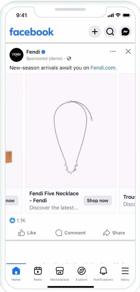 AI Meta Ad Fendi