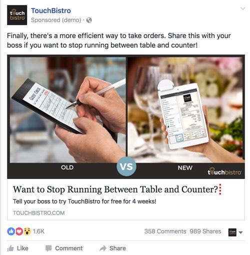 TouchBistro Facebook Ads Campaign