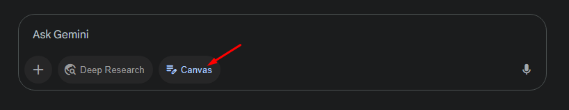 Gemini Canvas Getting Started