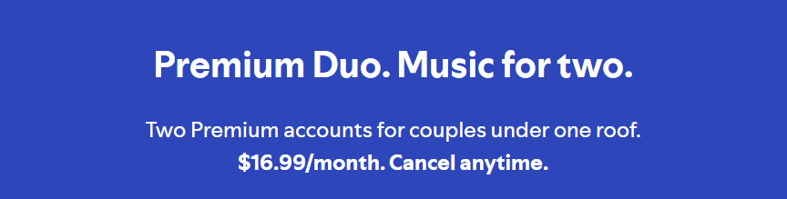 Spotify Duo Plan