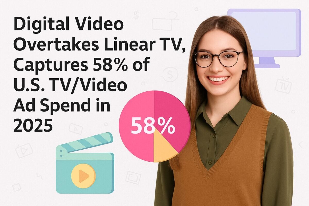 Digital Video Overtakes Linear TV, Captures 58% of U.S. TV/Video Ad Spend in 2025