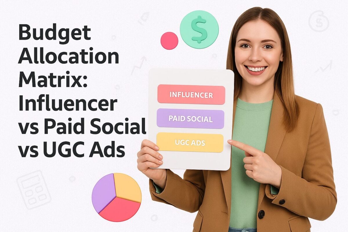 Budget Allocation Matrix: Influencer vs Paid Social vs UGC Ads