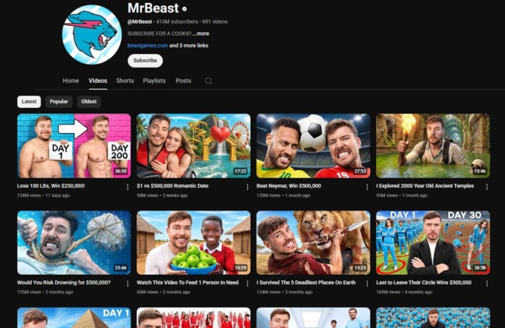 MrBeast Thumbnails