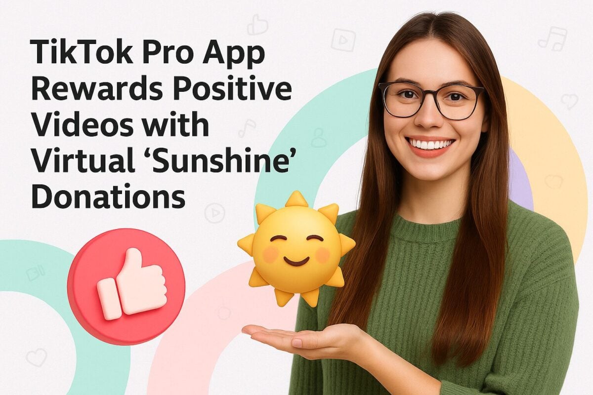 TikTok Pro App Rewards Positive Videos with Virtual ‘Sunshine’ Donations