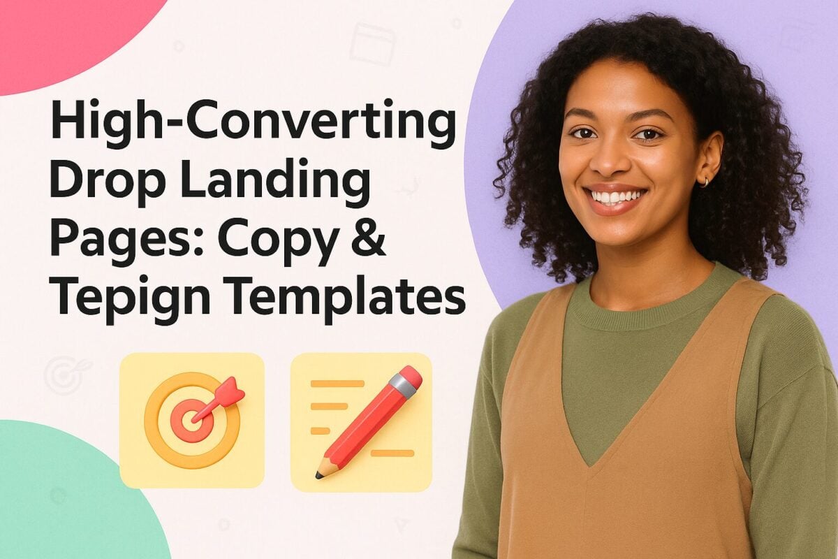 High-Converting Drop Landing Pages: Copy & Design Templates