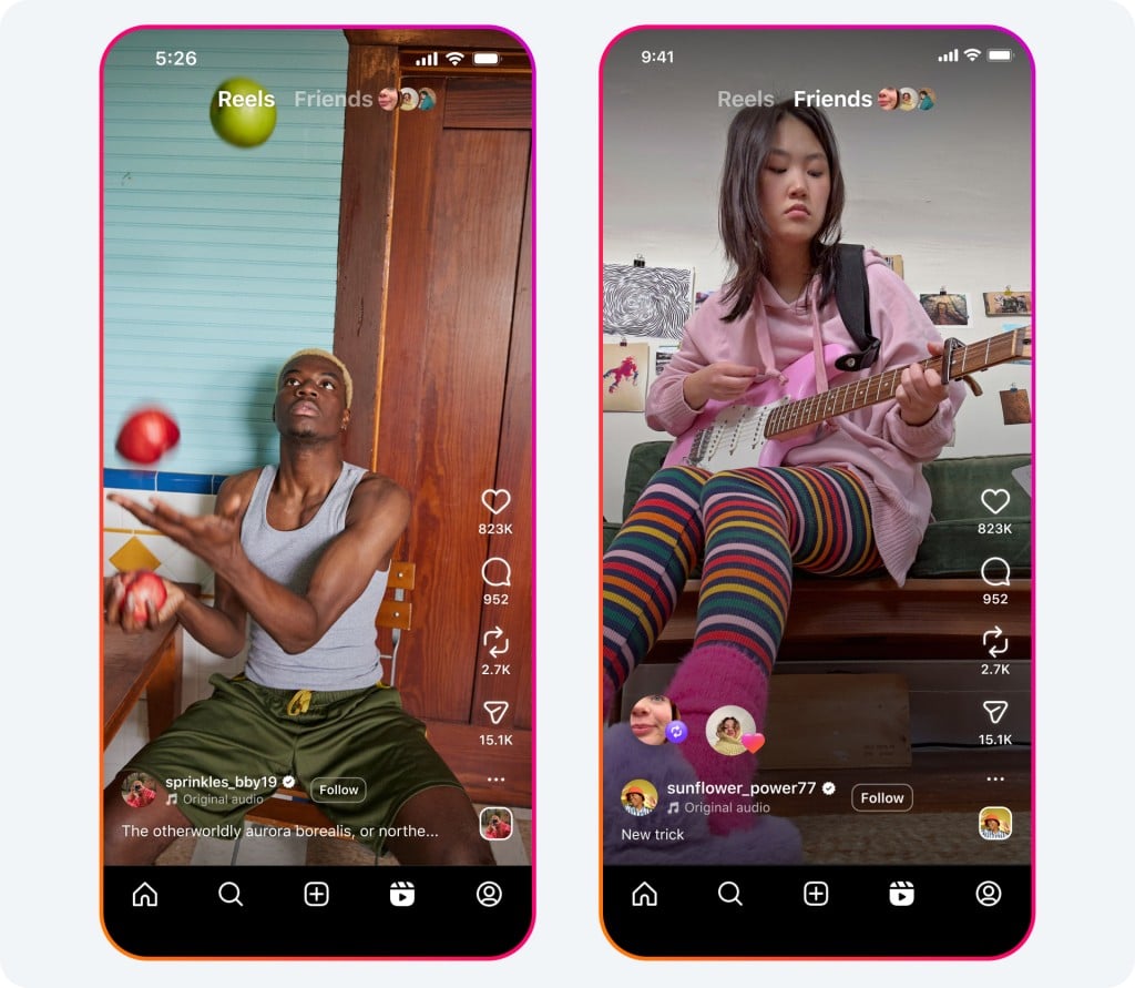Instagram Friends Feature tab
