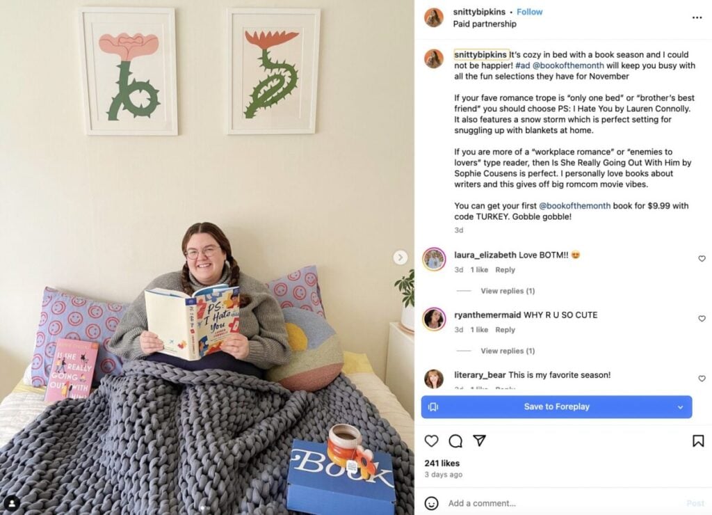 collab sponsored post