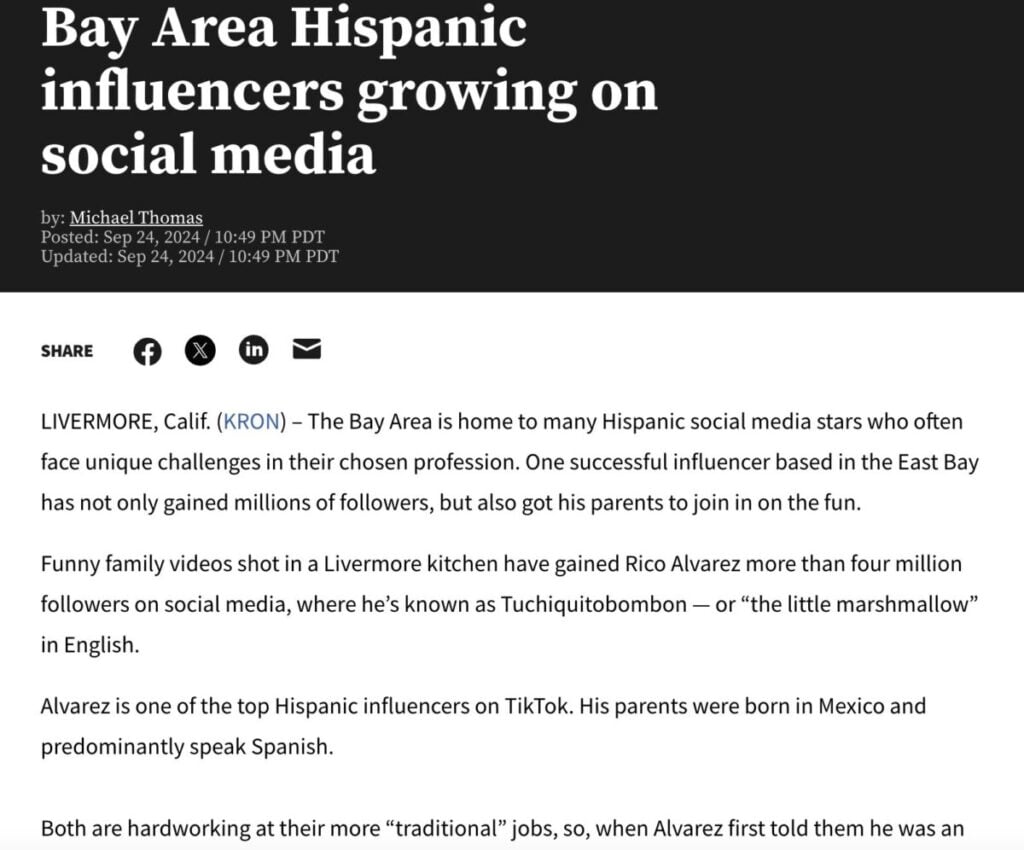 bay area hispanic influencers
