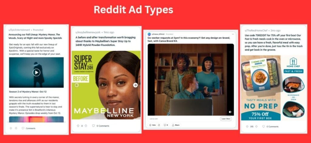 Reddit Ad Types