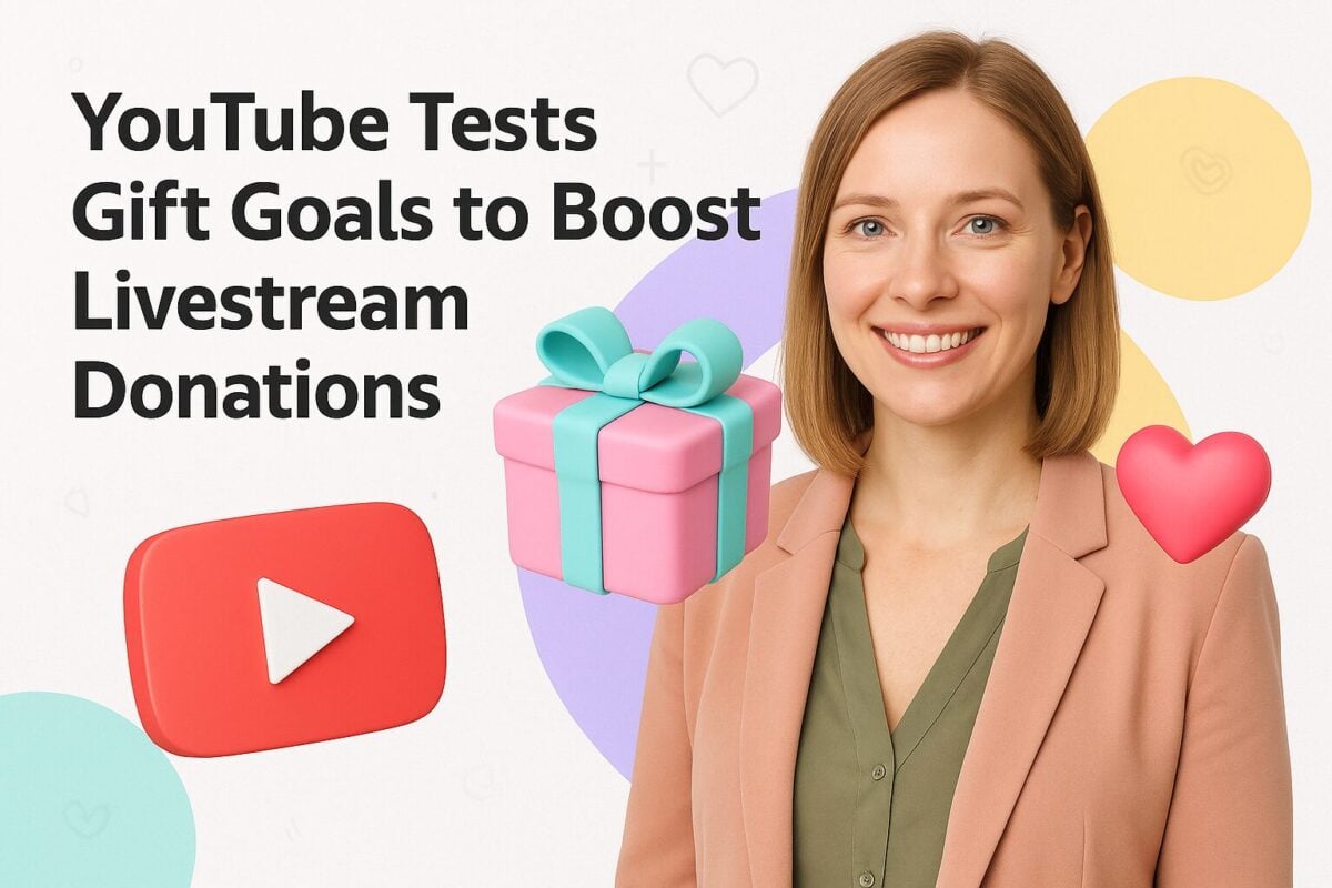 YouTube Tests Gift Goals to Boost Livestream Donations