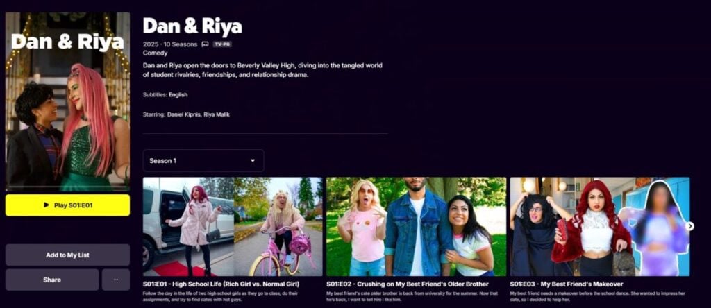 Dan Riya on Tubi