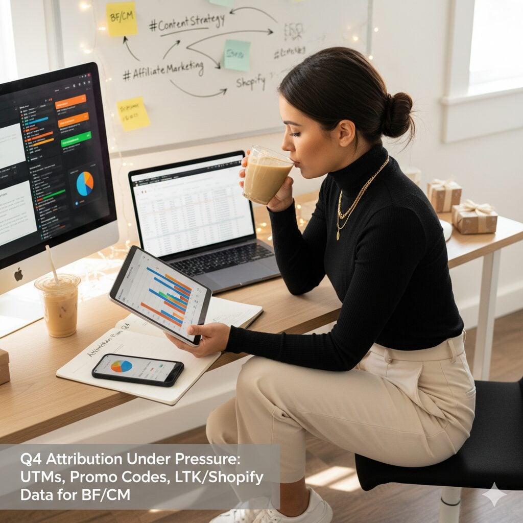 Q4 Attribution Under Pressure: UTMs, Promo Codes, LTK/Shopify Data for BF/CM