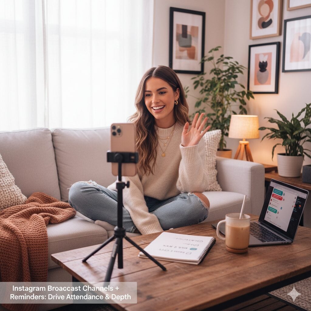 Instagram Broadcast Channels + Reminders: Drive Attendance & Depth