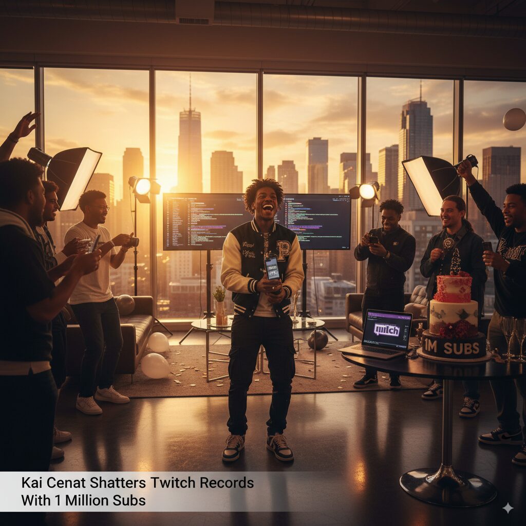 Kai Cenat Shatters Twitch Records With 1 Million Subs